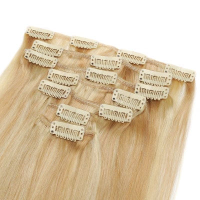 kwaad Infrarood bloeden Clip in hairextensions van prachtig human hair van 50 cm lang